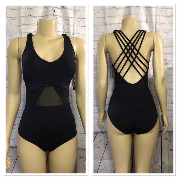 Fuchsia Mesh Inset One Piece Swim main image 0